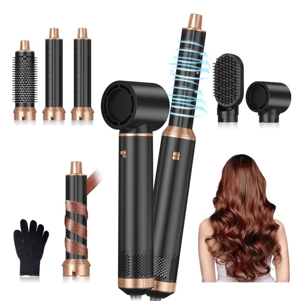5 in 1 Blow Dryer Brush, Upgrade Hair Dryer Brush Air Curler Air Curling Wrap Styler, Detachable Hot Air Brush Negative Ion Curling Brush Iron, Hair Styling Tools for Drying Curling Straightening 5 in 1 Blow Dryer Brush, Upgrade Hair Dryer Brush Air Curler Air Curling Wrap Styler, Detachable Hot Air Brush Negative Ion Curling Brush Iron, Hair Styling Tools for Drying Curling Straightening