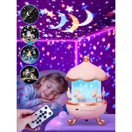 Night Light for Kids, 21 Colors+15 Films+360 Star Lights for Ceiling Projector, Remote+10 Music Star Projector for Kids Night Light Projector, Star Night Light Projector, Cute Toys for Girls Age 1-9