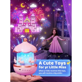 Night Light for Kids, 21 Colors+15 Films+360 Star Lights for Ceiling Projector, Remote+10 Music Star Projector for Kids Night Light Projector, Star Night Light Projector, Cute Toys for Girls Age 1-9