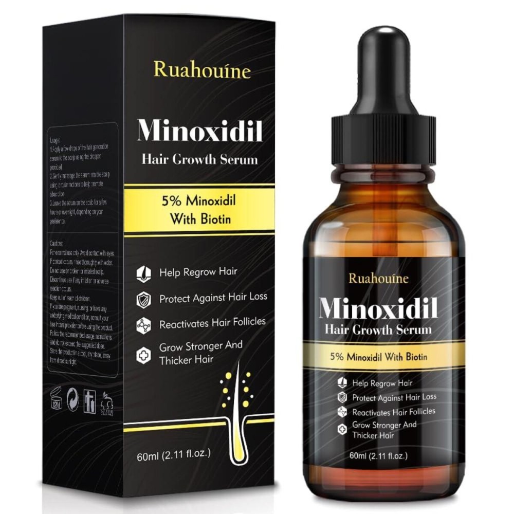 Hair Growth Treatment for Thicker Longer, 5% Minoxidil Biotin Hair Growth Serum Oil for Men and Women, Prevents Hair Loss and Thinning, 2.11 fl.oz Hair Growth Treatment for Thicker Longer, 5% Minoxidil Biotin Hair Growth Serum Oil for Men and Women, Prevents Hair Loss and Thinning, 2.11 fl.oz