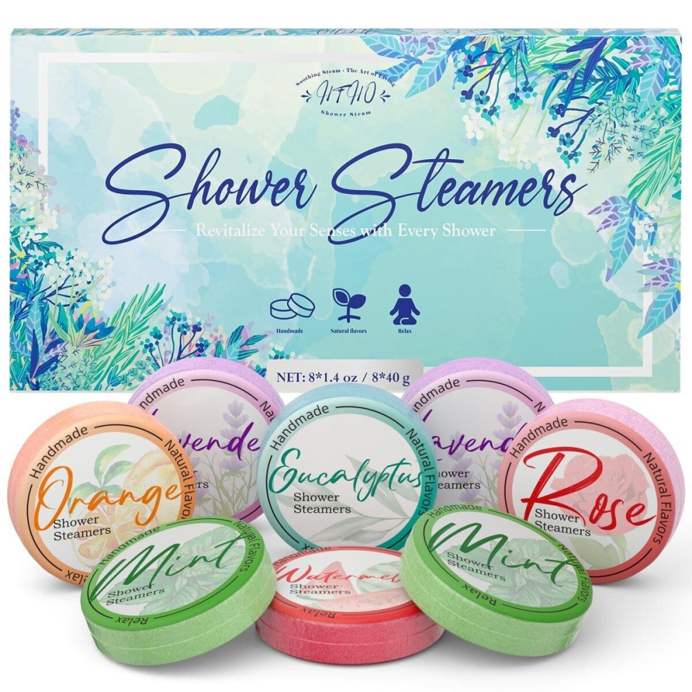 Shower Steamers Aromatherapy 8 PACK - Gifts for Women, Shower Bombs with Essential Oils, Self Care and Stress Relief Stocking Stuffers, Relaxation Birthday Gifts for Women and Men Shower Steamers Aromatherapy 8 PACK - Gifts for Women, Shower Bombs with Essential Oils, Self Care and Stress Relief Stocking Stuffers, Relaxation Birthday Gifts for Women and Men