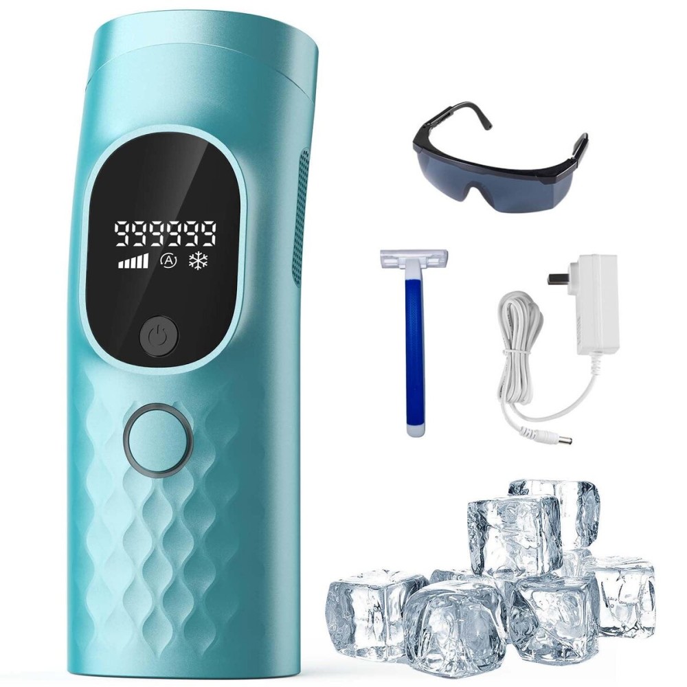 Laser Hair Removal for Women and Men - Permanent Painless Ice Cooling IPL Device Remover Machine with Shaver, Goggles, 999,999 Flashes for Body and Face, Corded Laser Hair Removal for Women and Men - Permanent Painless Ice Cooling IPL Device Remover Machine with Shaver, Goggles, 999,999 Flashes for Body and Face, Corded