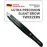 Beauty Power Professional Tweezers - Slant, Durable Lightweight German Stainless Steel, Ultra Precision Tweezers for Eyebrows, Facial Hair, Chin, and Ingrown Hair Removal - Gift (Matte Black)