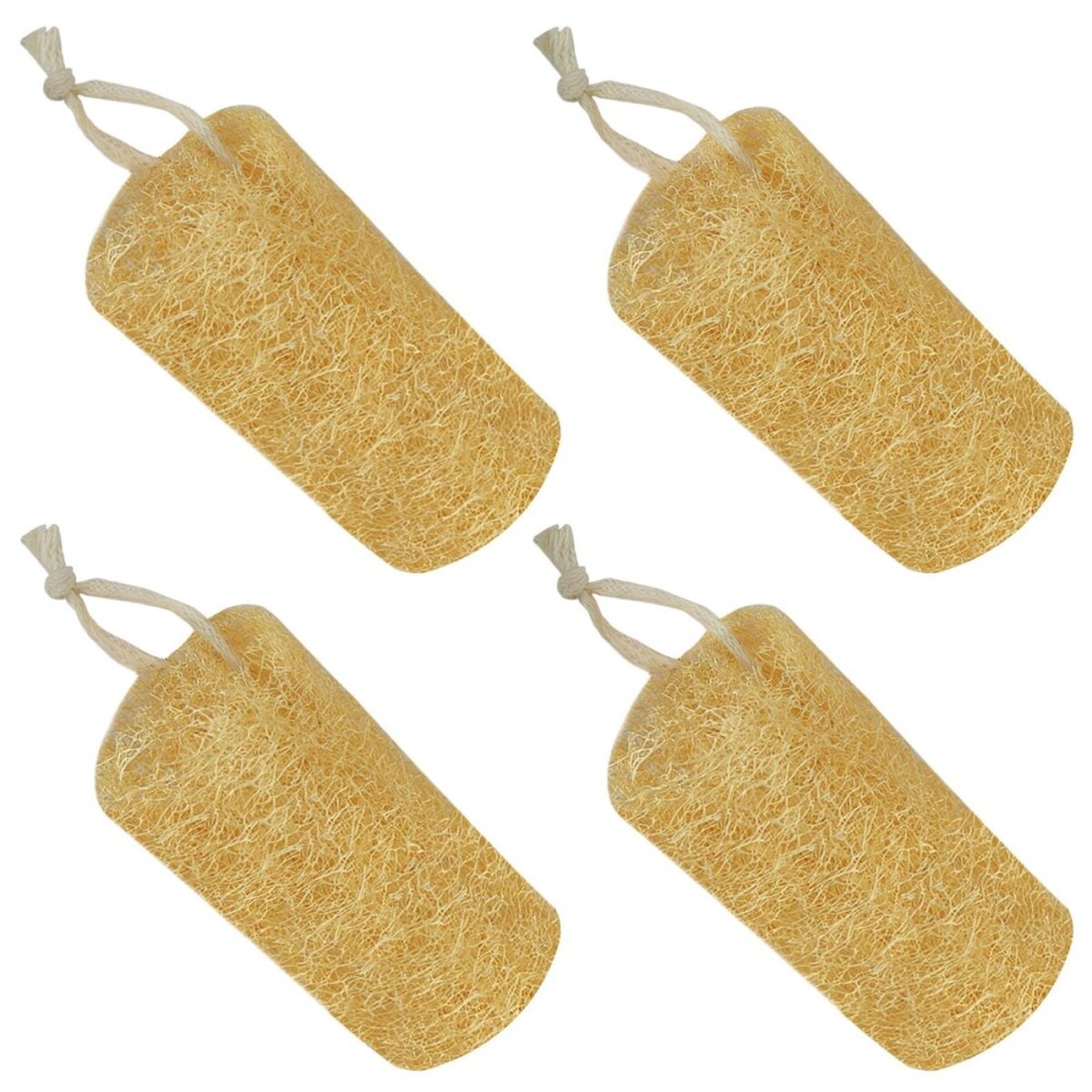 Natural Loofah Sponge (4 Packs), 6 Natural Loofah Exfoliating Body Scrubber Egyptian Loofa Eco 100% All Natural luffa Cleaning for Men Women Deep Clean Skin Natural Loofah Sponge (4 Packs), 6 Natural Loofah Exfoliating Body Scrubber Egyptian Loofa Eco 100% All Natural luffa Cleaning for Men Women Deep Clean Skin