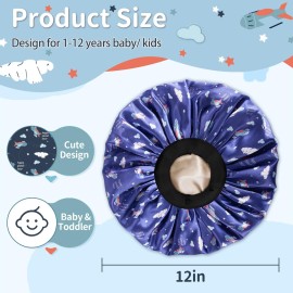WINSTECK Bonnet, Soft Silk Satin Bonnet for Girls Boys Infant, Double Layer & Wide Elastic Band Kids Sleeping Cap, Adjustable Blue Night Hat for Toddler Child Natural Hair Curly Hair(Blue Spaceship) WINSTECK Bonnet, Soft Silk Satin Bonnet for Girls Boys Infant, Double Layer & Wide Elastic Band Kids Sleeping Cap, Adjustable Blue Night Hat for Toddler Child Natural Hair Curly Hair(Blue Spaceship)