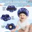 WINSTECK Bonnet, Soft Silk Satin Bonnet for Girls Boys Infant, Double Layer & Wide Elastic Band Kids Sleeping Cap, Adjustable Blue Night Hat for Toddler Child Natural Hair Curly Hair(Blue Spaceship)