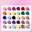 ROSALIND 30pcs Gel Nail Polish Set, 26 Colors Gel Polish with 4Pcs Base and Glossy Matte Glitter Top Coat All Seasons Nude Blue Red Nails art Kit DIY Salon at Home