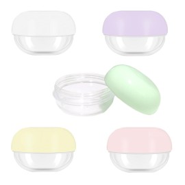 5 Pcs 10ml Small Travel Containers - Convenient Travel Jars for Creams, Travel Lotion Container, Travel Makeup Containers Essential Compact Size for Traveling 5 Pcs 10ml Small Travel Containers - Convenient Travel Jars for Creams, Travel Lotion Container, Travel Makeup Containers Essential Compact Size for Traveling