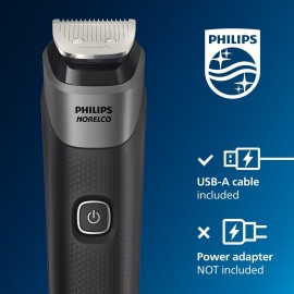 Philips Norelco Multigroom 5000 Series, All-in-One Trimmer, Beard Trimmer and Hair Clipper, 18-Piece Men\'s Grooming Kit for Beard, Face, Nose, Ear, Body, with Titanium Blades, Travel Pouch, MG5970/49 Philips Norelco Multigroom 5000 Series, All-in-One Trimmer, Beard Trimmer and Hair Clipper, 18-Piece Men\'s Grooming Kit for Beard, Face, Nose, Ear, Body, with Titanium Blades, Travel Pouch, MG5970/49