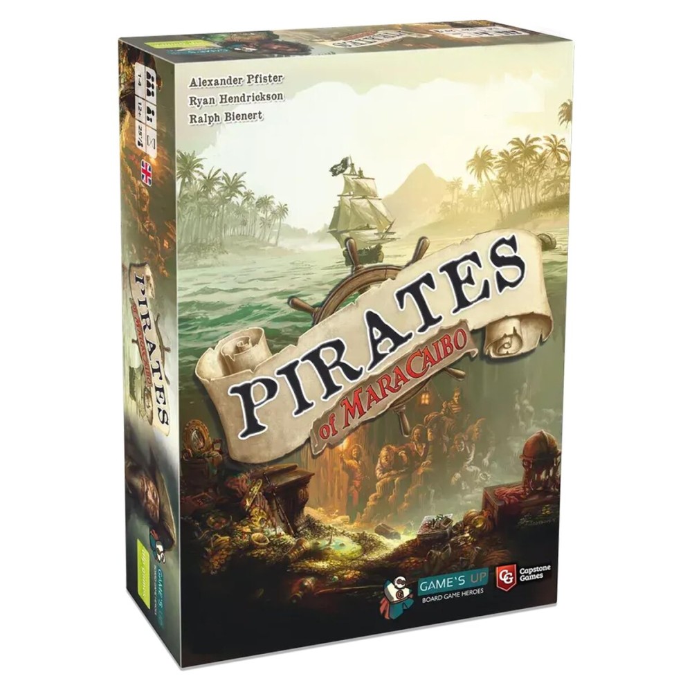 Pirates of Maracaibo Strategy Board Game, Sail The Caribbean, Upgrade Your Ship, 1-4 Players, Ages 14+ Pirates of Maracaibo Strategy Board Game, Sail The Caribbean, Upgrade Your Ship, 1-4 Players, Ages 14+