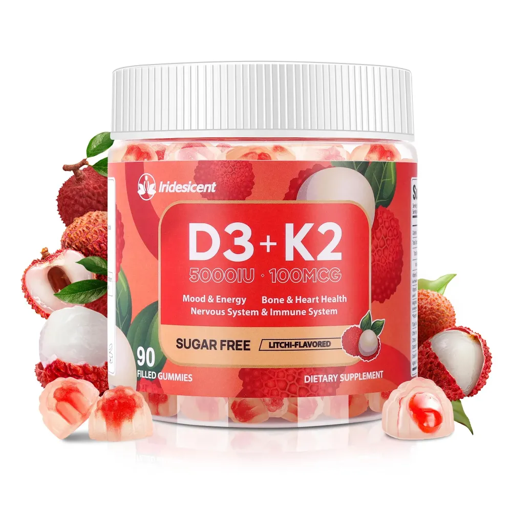 Vitamin D3 K2 Gummies w/Magnesium Sugar Free - 90 Count | D3 Vitamin 5,000 IU + K2(MK-7) 100 mcg - Vegan K2 D3 Vitamin Supplement, Highly Absorbent Supports Bone, Muscle, Mood & Immune(Lychee Flavor) Vitamin D3 K2 Gummies w/Magnesium Sugar Free - 90 Count | D3 Vitamin 5,000 IU + K2(MK-7) 100 mcg - Vegan K2 D3 Vitamin Supplement, Highly Absorbent Supports Bone, Muscle, Mood & Immune(Lychee Flavor)