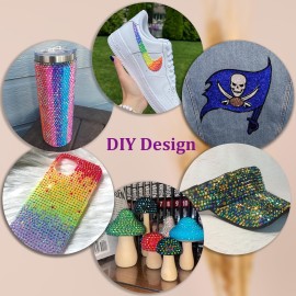 24000Pcs Resin Jelly Rhinestones with 1 Pcs B7000 Jewelry Glue for Bedazzling, Multicolor 3mm Flatback Gems for Crafting, Bedazzler Kit for Book Crafts Clothing Shoes Fabric Decor Nail Art Makeup