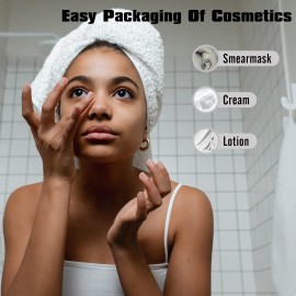 IFDGCTK 0.5OZ/15ML Clear Airless Pump Bottles, Lotion Dispenser Travel with Pump, Vacuum Plastic Travel Size Lotion Bottle for Foundation, Creams, Cosmetic(3 Pack)