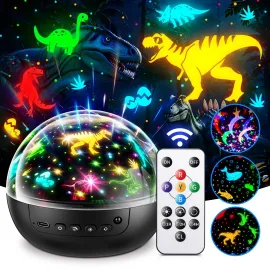 Dinosaur Toys for Kids 2-4,Remote+3 Films+93 EffectsDinosaur Toys for Kids 5-7,3 Timer+5 BrightnessToys for 5 Year Old Boy Toys Age 3,Rotate Night Light Projector,Toddler Night Light Projector