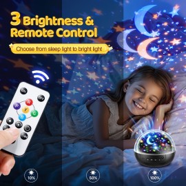 Dinosaur Toys for Kids 2-4,Remote+3 Films+93 EffectsDinosaur Toys for Kids 5-7,3 Timer+5 BrightnessToys for 5 Year Old Boy Toys Age 3,Rotate Night Light Projector,Toddler Night Light Projector