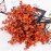 Yastouay Silk Artificial Flowers 5 Pcs Fake Flowers Babys Breath Flowers Artificial Bulk, Orange Faux Flower Stems Decor for Party Wedding Bouquets DIY Home Garden Decor