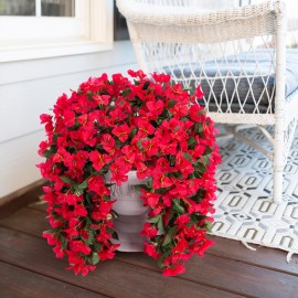 Artificial Faux Bougainvillea Flowers Plants for Outdoor Outside Summer Decoration, 2 PCS Fake Silk UV Resistant Look Real Long Trailing Vines for Front Door Porch Planter Urn Patio Balcony, Red Artificial Faux Bougainvillea Flowers Plants for Outdoor Outside Summer Decoration, 2 PCS Fake Silk UV Resistant Look Real Long Trailing Vines for Front Door Porch Planter Urn Patio Balcony, Red