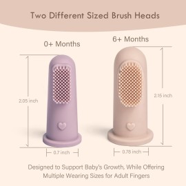 Moonkie Baby Finger Toothbrush Tongue Oral Cleaner Kit for 3 Months +, 3 Pcs (Blush/Pale Mauve/Blush) Moonkie Baby Finger Toothbrush Tongue Oral Cleaner Kit for 3 Months +, 3 Pcs (Blush/Pale Mauve/Blush)