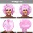 2Pcs Satin Silk Hair Bonnet for Sleeping Women,Large Bonnets with Elastic Wide Tie Band Silk Sleep Cap,Hair Wrap Night Cap with Adjustable Straps for Black Women Curly Hair Jumbo Bonnet Braid - Pink
