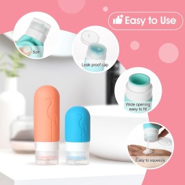 Vipop 20 Pack Travel Bottles for Toiletries,TSA Approved Silicone Travel size Toiletries,Leak Proof Travel Containers for Toiletries,Travel Bottles for Shampoo Conditioner Lotion (Flamingo) Vipop 20 Pack Travel Bottles for Toiletries,TSA Approved Silicone Travel size Toiletries,Leak Proof Travel Containers for Toiletries,Travel Bottles for Shampoo Conditioner Lotion (Flamingo)