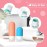 Vipop 20 Pack Travel Bottles for Toiletries,TSA Approved Silicone Travel size Toiletries,Leak Proof Travel Containers for Toiletries,Travel Bottles for Shampoo Conditioner Lotion (Flamingo)