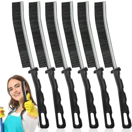 MyVaky 6Pcs Hard Bristle Crevice Cleaning Brush-Thin Gap Cleaning Brush, Small Cleaning Brush, Grout Brush, Kitchen Brush, Cleaning Tools for Toilet, Bathroom, Home, Bathtub, Sink, Household, Window