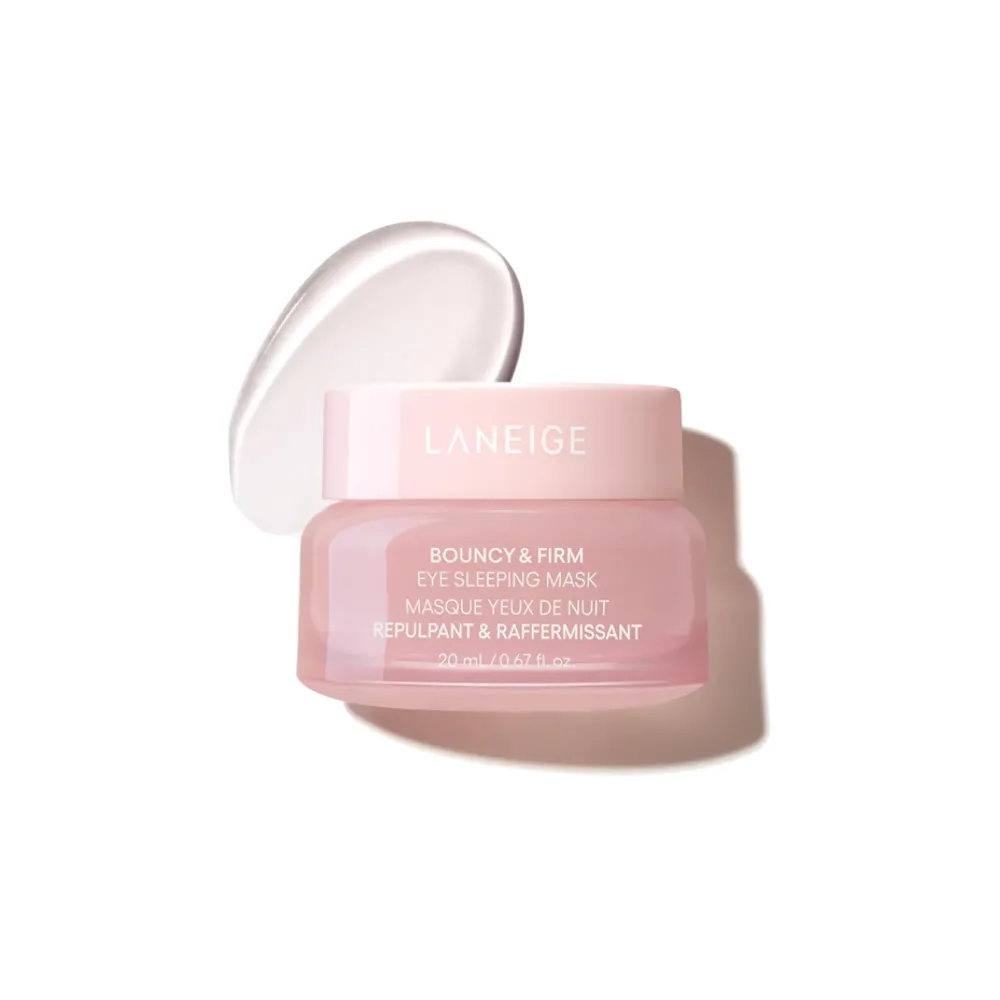 LANEIGE Bouncy & Firm Eye Brightening Sleeping Mask: Peony, Collagen Complex, Depuff, Dark Circle, Hydration, Cooling LANEIGE Bouncy & Firm Eye Brightening Sleeping Mask: Peony, Collagen Complex, Depuff, Dark Circle, Hydration, Cooling
