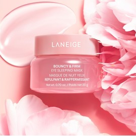 LANEIGE Bouncy & Firm Eye Brightening Sleeping Mask: Peony, Collagen Complex, Depuff, Dark Circle, Hydration, Cooling LANEIGE Bouncy & Firm Eye Brightening Sleeping Mask: Peony, Collagen Complex, Depuff, Dark Circle, Hydration, Cooling