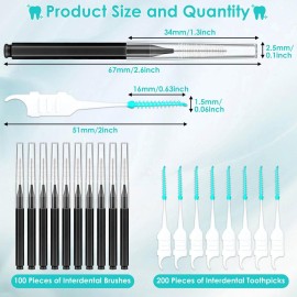 Lezmarket 300PCS Interdental Brushes for Braces, Soft and Bendable Dental Brush for Orthodontic Braces, Braces Cleaner Brush Tooth Pick Teeth Flossers Brushes for Teeth (Black) Lezmarket 300PCS Interdental Brushes for Braces, Soft and Bendable Dental Brush for Orthodontic Braces, Braces Cleaner Brush Tooth Pick Teeth Flossers Brushes for Teeth (Black)
