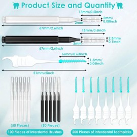 Lezmarket 300PCS Interdental Brushes for Braces, Soft and Bendable Dental Brush for Orthodontic Braces, Braces Cleaner Brush Tooth Pick Teeth Flossers Brushes for Teeth (White and Black) Lezmarket 300PCS Interdental Brushes for Braces, Soft and Bendable Dental Brush for Orthodontic Braces, Braces Cleaner Brush Tooth Pick Teeth Flossers Brushes for Teeth (White and Black)