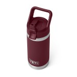 YETI Rambler Jr. 12 oz Kids Bottle, with Straw Cap, Wild Vine Red
