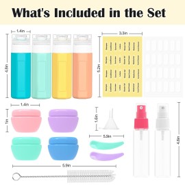 Redfly 17PCS Travel Bottles for Toiletries, TSA Approved Travel Size Containers, Leak Proof Travel Containers for Toiletries, Silicone Travel Kit for Shampoo, Conditioner, Lotion & Creams Colorful Redfly 17PCS Travel Bottles for Toiletries, TSA Approved Travel Size Containers, Leak Proof Travel Containers for Toiletries, Silicone Travel Kit for Shampoo, Conditioner, Lotion & Creams Colorful