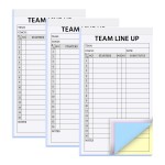 suituts 90 Sets Baseball/Softball Lineup Cards, 4 Part Carbonless, 16 Player Roster Line up Sheets for Coaches, Team, Sports (3 Pads, 4.5 x 8 Inch