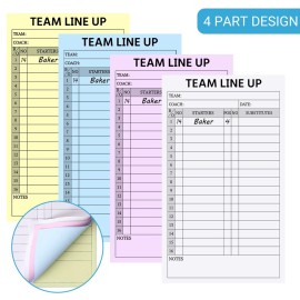 suituts 90 Sets Baseball/Softball Lineup Cards, 4 Part Carbonless, 16 Player Roster Line up Sheets for Coaches, Team, Sports (3 Pads, 4.5 x 8 Inch suituts 90 Sets Baseball/Softball Lineup Cards, 4 Part Carbonless, 16 Player Roster Line up Sheets for Coaches, Team, Sports (3 Pads, 4.5 x 8 Inch