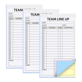 suituts 90 Sets Baseball/Softball Lineup Cards, 4 Part Carbonless, 16 Player Roster Line up Sheets for Coaches, Team, Sports (3 Pads, 4.5 x 8 Inch suituts 90 Sets Baseball/Softball Lineup Cards, 4 Part Carbonless, 16 Player Roster Line up Sheets for Coaches, Team, Sports (3 Pads, 4.5 x 8 Inch