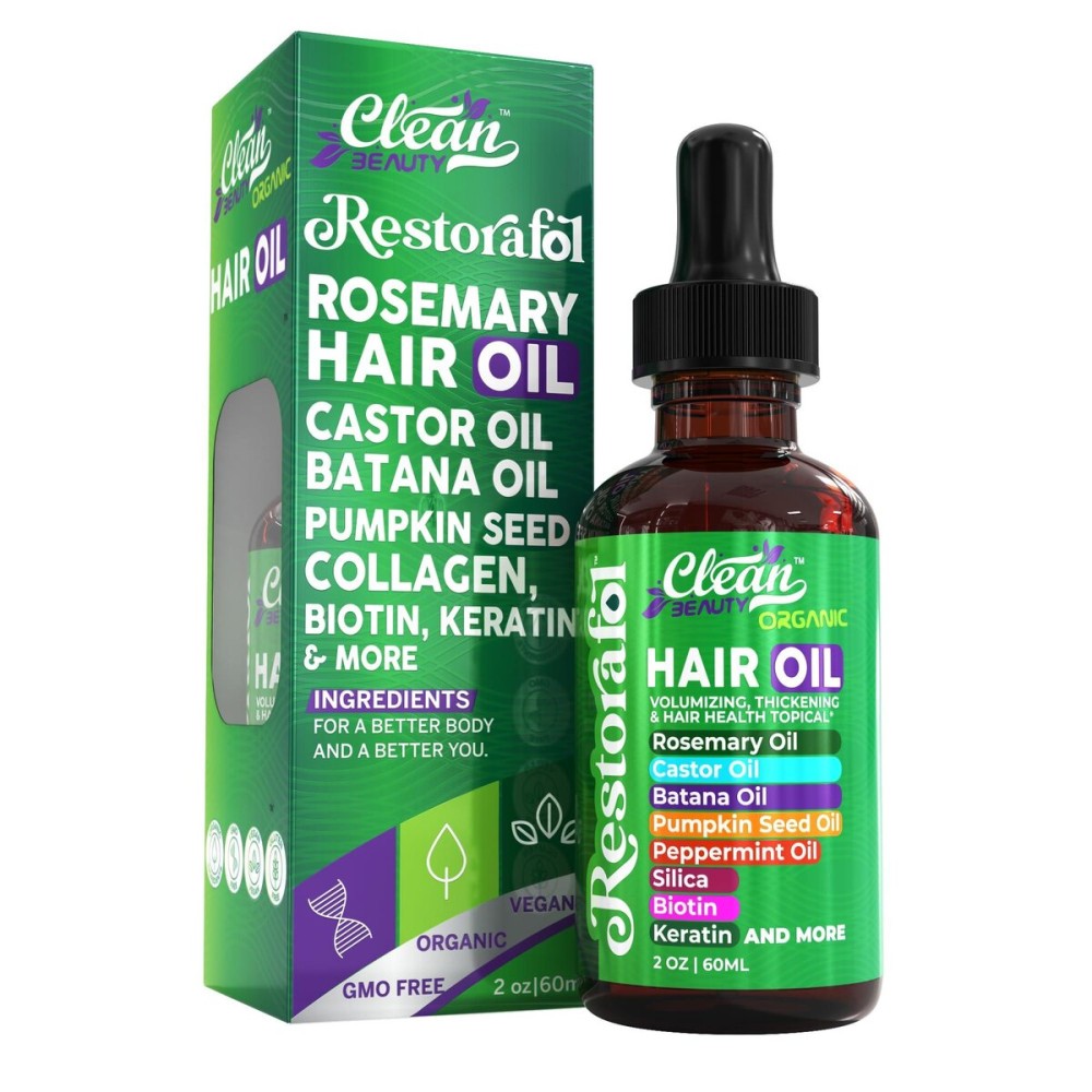 Clean Beauty Rosemary Hair Oil For Growth with Castor Oil Batana Oil Pumpkin Seed Oil Peppermint Oil Silica Biotin Collagen Keratin Saw Palmetto Horsetail Tea Tree Vit E Aloe Vera Jojoba (1 Pack) Clean Beauty Rosemary Hair Oil For Growth with Castor Oil Batana Oil Pumpkin Seed Oil Peppermint Oil Silica Biotin Collagen Keratin Saw Palmetto Horsetail Tea Tree Vit E Aloe Vera Jojoba (1 Pack)