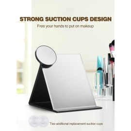 Macaki 40X Magnifying Mirror with 2 Suction Cups, 3.5 inches Magnified Makeup Mirror and Slant Tweezers,Black?1PC Macaki 40X Magnifying Mirror with 2 Suction Cups, 3.5 inches Magnified Makeup Mirror and Slant Tweezers,Black?1PC