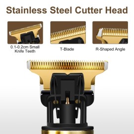 YOGINGO Professional Hair Trimmer for Men, Beard Trimmer Hair Clippers for Men, Cordless Rechargeable Hair Trimmer Metal Body Cutting Grooming Kit,Beard Shaver Barbershop