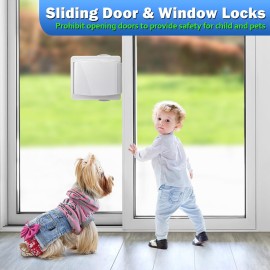 Sliding Door Lock, 2 Pack Child Safety Sliding Glass Door Lock for Sliding Glass Doors, Sliding Windows, Sliding Closet, etc. Easy to Installation Provides More Security for Your Baby and Pets Sliding Door Lock, 2 Pack Child Safety Sliding Glass Door Lock for Sliding Glass Doors, Sliding Windows, Sliding Closet, etc. Easy to Installation Provides More Security for Your Baby and Pets