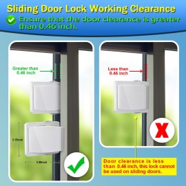 Sliding Door Lock, 2 Pack Child Safety Sliding Glass Door Lock for Sliding Glass Doors, Sliding Windows, Sliding Closet, etc. Easy to Installation Provides More Security for Your Baby and Pets Sliding Door Lock, 2 Pack Child Safety Sliding Glass Door Lock for Sliding Glass Doors, Sliding Windows, Sliding Closet, etc. Easy to Installation Provides More Security for Your Baby and Pets