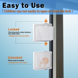 Sliding Door Lock, 2 Pack Child Safety Sliding Glass Door Lock for Sliding Glass Doors, Sliding Windows, Sliding Closet, etc. Easy to Installation Provides More Security for Your Baby and Pets Sliding Door Lock, 2 Pack Child Safety Sliding Glass Door Lock for Sliding Glass Doors, Sliding Windows, Sliding Closet, etc. Easy to Installation Provides More Security for Your Baby and Pets