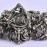 DND Metal Dice Set, UBEUCK 7PCS Gear Metal DND Dice Set for Dungeons & Dragons Board Games Boxes (Antique Nickel dice)
