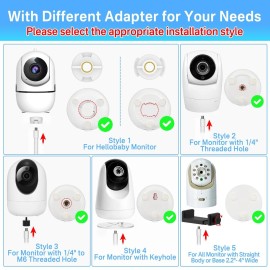 Universal Baby Monitor Crib Mount for HelloBaby, VTech, Infant Optics DXR 8 & DXR-8 Pro, ANMEATE, Nanit Pro, Eufy, Owlet, VAVA - 19.4 Flexible Goosenesk Baby Monitor Crib Holder for 360 Adjustable Universal Baby Monitor Crib Mount for HelloBaby, VTech, Infant Optics DXR 8 & DXR-8 Pro, ANMEATE, Nanit Pro, Eufy, Owlet, VAVA - 19.4 Flexible Goosenesk Baby Monitor Crib Holder for 360 Adjustable