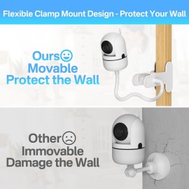 Universal Baby Monitor Crib Mount for HelloBaby, VTech, Infant Optics DXR 8 & DXR-8 Pro, ANMEATE, Nanit Pro, Eufy, Owlet, VAVA - 19.4 Flexible Goosenesk Baby Monitor Crib Holder for 360 Adjustable Universal Baby Monitor Crib Mount for HelloBaby, VTech, Infant Optics DXR 8 & DXR-8 Pro, ANMEATE, Nanit Pro, Eufy, Owlet, VAVA - 19.4 Flexible Goosenesk Baby Monitor Crib Holder for 360 Adjustable