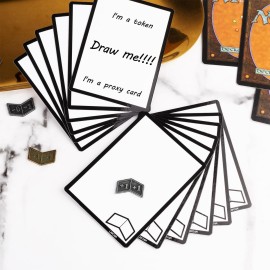 50 Pieces Reusable Dry Erase MTG Tokens with Marker Double-Sided MTG Proxy Cards for Magic The Gathering DIY Blank Card Games Accessories 50 Pieces Reusable Dry Erase MTG Tokens with Marker Double-Sided MTG Proxy Cards for Magic The Gathering DIY Blank Card Games Accessories