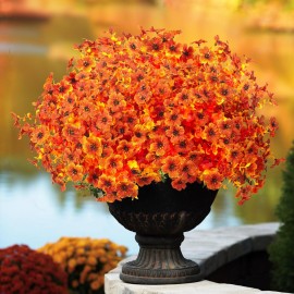 16 Bundles Artificial Fall Flowers for Outdoors Fake Plants UV Resistant Plastic Plants Shrubs Bushes for Home Fall Front Door Porch Garden Autumn Decor (Fall Orange) 16 Bundles Artificial Fall Flowers for Outdoors Fake Plants UV Resistant Plastic Plants Shrubs Bushes for Home Fall Front Door Porch Garden Autumn Decor (Fall Orange)