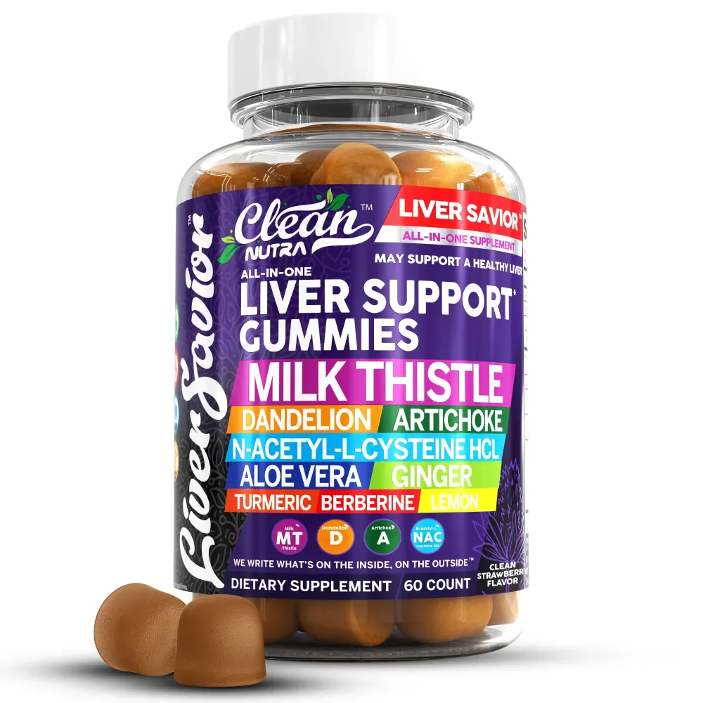 Clean Nutra Liver Cleanse Detox & Repair Gummies | Milk Thistle Gummy Liver Support Vitamins | Dandelion, Artichoke, Aloe Vera, Ginger, Berberine, Lemon, N-Acetyl-L-Cysteine, Turmeric Supplement HCL Clean Nutra Liver Cleanse Detox & Repair Gummies | Milk Thistle Gummy Liver Support Vitamins | Dandelion, Artichoke, Aloe Vera, Ginger, Berberine, Lemon, N-Acetyl-L-Cysteine, Turmeric Supplement HCL