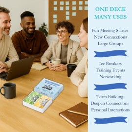 Team Building Games for Work - 200 Conversation Cards for Team Building. Fun Office Games and Conversation Starter Cards for Meetings and Group Activities. Ice Breakers Perfect for Work and School