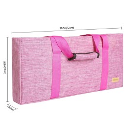 Jongyance Empty Mahjong Bag, Pink Mah-jongg Carrying Bag with Two Wrappers for American Mahjong Set (Empty Bag Only Jongyance Empty Mahjong Bag, Pink Mah-jongg Carrying Bag with Two Wrappers for American Mahjong Set (Empty Bag Only