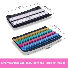 Jongyance Empty Mahjong Bag, Pink Mah-jongg Carrying Bag with Two Wrappers for American Mahjong Set (Empty Bag Only Jongyance Empty Mahjong Bag, Pink Mah-jongg Carrying Bag with Two Wrappers for American Mahjong Set (Empty Bag Only